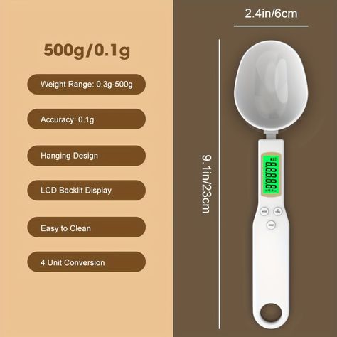 LCD Digital Measuring Food Flour Digital Spoon Scale Mini Kitchen Tool for Milk Coffee Scale