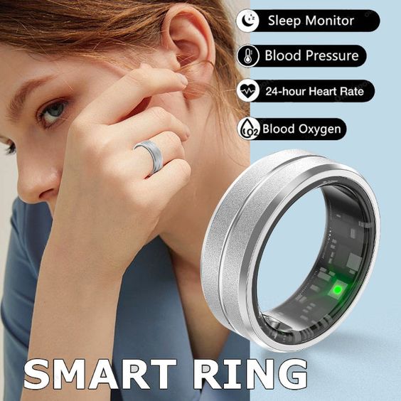 Multifunctional Smart Bluetooth Ring including Health Tracker & Sleep Monitor for Men Women