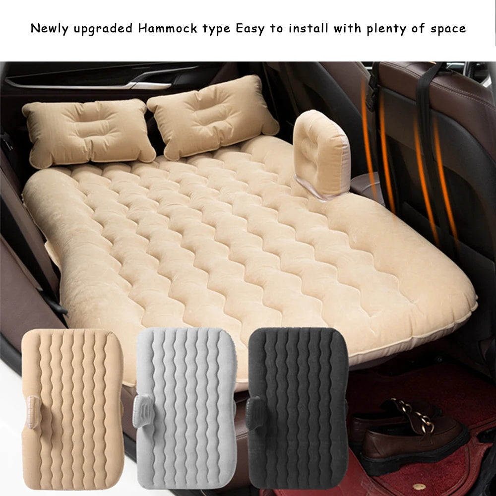 Car Travel Inflatable Mattress Portable Rear Seat Folding Bed (Including inflation pump)