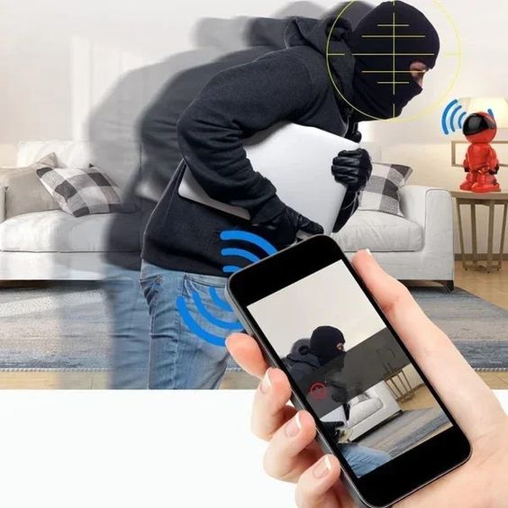 1080P HD Mini WiFi Camera for Home Office Included Sound Detector and Night Vision.